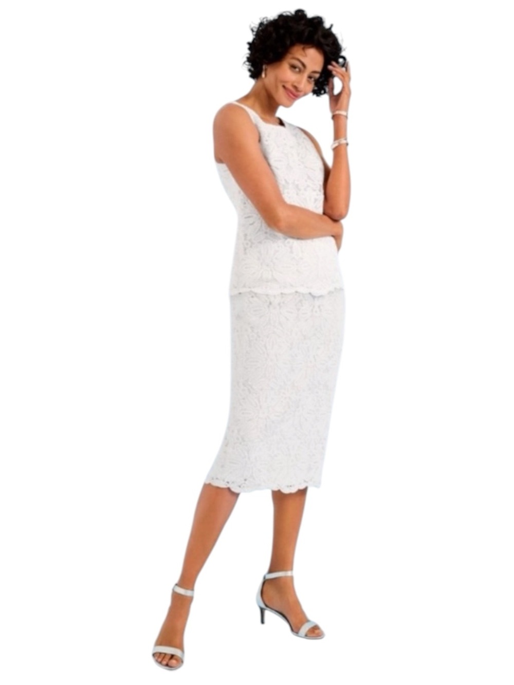 Talbots Crochet Midi Skirt